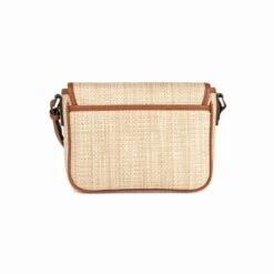 Alani Straw Flap Bag -Fashion Accessories Store alani straw flap bag natural luggage 2