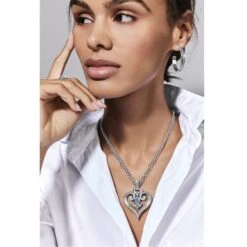 Alcazar Heart Glint Convertible Necklace -Fashion Accessories Store alcazar heart glint convertible necklace silver light sapphire 2 5fee9992 f476 4526 a23f 1eab98e4e7e9