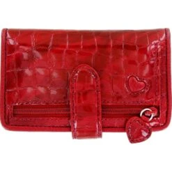 Bellissimo Heart Card Case -Fashion Accessories Store bellissimo heart card case lipstick patent croco 3