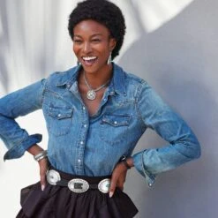 Blackbird Concho Belt -Fashion Accessories Store blackbird concho belt black turquoise 5