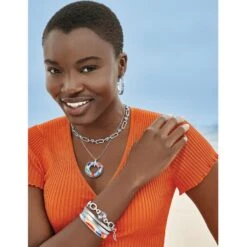 Colormix Link Bracelet -Fashion Accessories Store colormix link bracelet silver multi 2