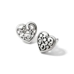 Contempo Heart Post Earrings -Fashion Accessories Store contempo heart post earrings silver 2 458512f7 038f 4eba 8687 11169f6bd58c