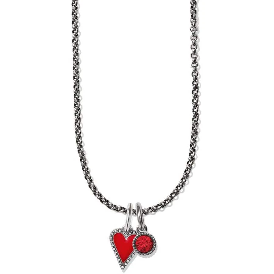 Dazzling Love Red Heart Charm Necklace 3 Dazzling Love Red Heart Charm Necklace