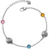 Elora Gems Anklet -Fashion Accessories Store elora gems anklet silver multi 0