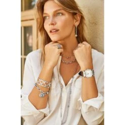 Ferrara Link Short Necklace -Fashion Accessories Store ferrara link short necklace silver 2