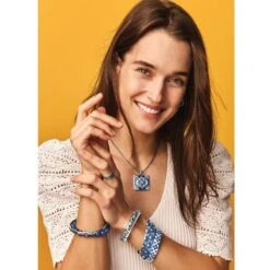 Florabella Round Bangle -Fashion Accessories Store florabella round bangle silver blues 2 cd721719 10b3 481b a660 8bcd9a8f8084