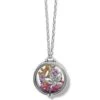 Flower Duet Shaker Necklace -Fashion Accessories Store flower duet shaker necklace silver gold 0