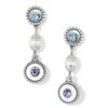 Halo Light Pearl Post Drop Earrings -Fashion Accessories Store halo light pearl post drop earrings white pearl 0 98cc9234 6b7a 446f 8fae 4e25bb0308f8
