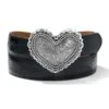 Heart Of Silver Belt -Fashion Accessories Store heart of silver belt black 0