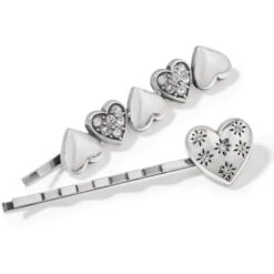 Hearts Ablaze Bobby Pins 8 Hearts Ablaze Bobby Pins -Fashion Accessories Store hearts ablaze bobby pins silver 2