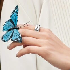 Inner Circle Double Ring -Fashion Accessories Store inner circle double ring silver 2