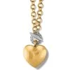 Inner Circle Heart Toggle Necklace -Fashion Accessories Store inner circle heart toggle necklace silver gold 0