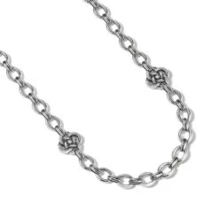 Interlok Knot Link Necklace -Fashion Accessories Store interlok knot link necklace silver 2