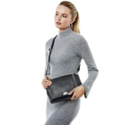 Jazz Medium Flap Bag -Fashion Accessories Store jazz medium flap bag black 5