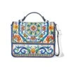 La Farfalla Emilia Flap Bag -Fashion Accessories Store la farfalla emilia flap bag white multi 0