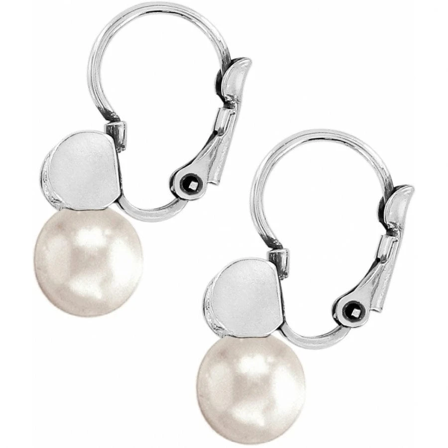 Meridian Petite Pearl Leverback Earrings 4 Meridian Petite Pearl Leverback Earrings - Image 2