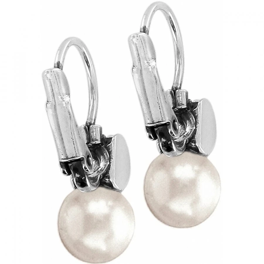 Meridian Petite Pearl Leverback Earrings 5 Meridian Petite Pearl Leverback Earrings - Image 3