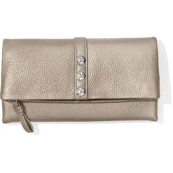 Nolita Shimmer Large Wallet -Fashion Accessories Store nolita shimmer large wallet zinc pearl 0