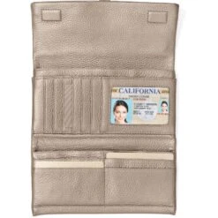 Nolita Shimmer Large Wallet -Fashion Accessories Store nolita shimmer large wallet zinc pearl 1