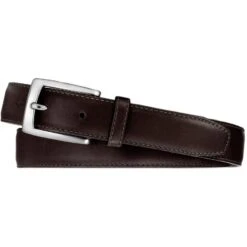 Norton Dress Satin Buckle Belt 11 Norton Dress Satin Buckle Belt -Fashion Accessories Store norton dress satin buckle belt dark brown 0