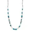 Pebble Turquoise And Pearl Necklace 2 Pebble Turquoise And Pearl Necklace -Fashion Accessories Store pebble turquoise and pearl necklace silver turquoise 0