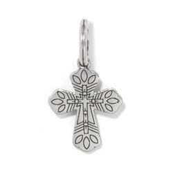 Pueblo Cross Charm -Fashion Accessories Store pueblo cross charm silver blue 1
