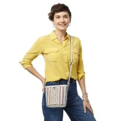 Sevilla Isadora Small Bucket Bag -Fashion Accessories Store sevilla isadora small bucket bag white multi 3