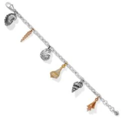 Shells Around The World Shell Charm Bracelet -Fashion Accessories Store shells around the world shell charm bracelet silver gold 1 bf6c14bb 8fe2 49a2 9852 acf934e4f651