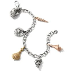 Shells Around The World Shell Charm Bracelet -Fashion Accessories Store shells around the world shell charm bracelet silver gold 2 1ef78956 1cad 404c 800c a4b4ce05b1ee