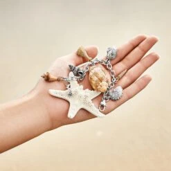Shells Around The World Shell Charm Bracelet -Fashion Accessories Store shells around the world shell charm bracelet silver gold 3