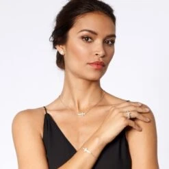 Starry Night Cross Necklace -Fashion Accessories Store starry night cross necklace silver 3