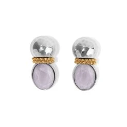 Venus Post Drop Earrings -Fashion Accessories Store venus post drop earrings gold lilac 0