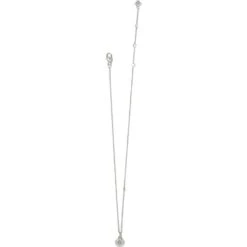 Voyage Mini Compass Necklace -Fashion Accessories Store voyage mini compass necklace silver 2